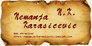 Nemanja Karašićević vizit kartica